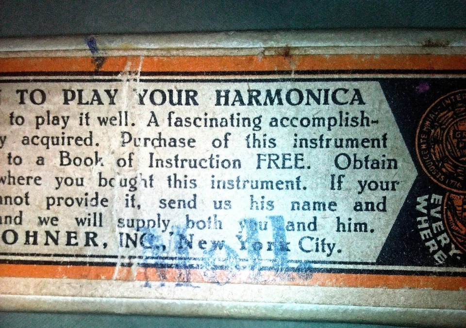 Banda marina Hohner raramente vista No. Armónica 1896 en preguerra en sol menor. ¡Bonito!  Foto 1 de 4