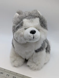 Ty Husky Dog Plush 9 Inch Gray White 1994 Stuffed Animal Toy - Picture 1 of 9