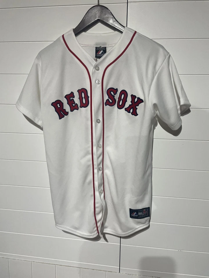 Jacoby Ellsbury Jersey Youth XL White Majestic Boston Red Sox Read - Image 1 of 4