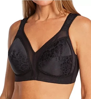 PLAYTEX   Size 44D   BLACK   18-Hour FULL-COVERAGE BRA  Shoulder Comfort   #4693 - Image 1 of 4