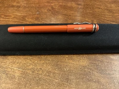 Bolígrafo Mont Blanc Naranja Serpiente Recarga Bolígrafo Hecho en Alemania Foto 1 de 4