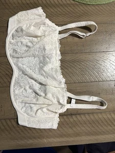 Pink Victoria’s Secret Unlined Sans Doublure Lace Bra Lace XXL - Picture 1 of 6