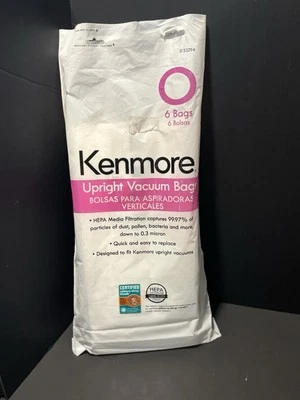 Kenmore 53294 Type O Vacuum Bags HEPA for Upright Vacuums New Open Box~ 5 Bags - Image 1 of 4