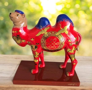 Feng Shui Cash Flow Double Buckel Camel Red Blue Gold 6" WOFS tm - Bild 1 von 4