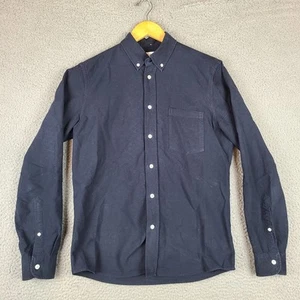 Asket The Oxford Shirt Men's Small Regular Fit Black Button Down Long Sleeve - Picture 1 of 9