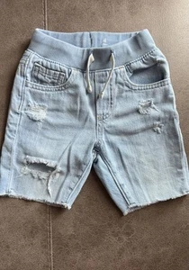 Gap Kids Denim Shorts Light Wash Elastic Waistband Size 4 Years - Picture 1 of 3