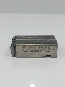 SET OF 4 RIDGID UNIVERSAL N.P.T.H.S. PIPE THREADER DIES 1/2" 3/4" - Picture 1 of 6