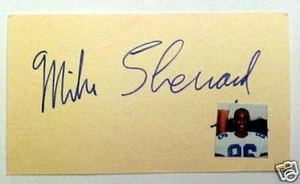 MIKE SHERRAD " DALLAS COWBOYS"  AUTOGRAPHED SIGNATURE CUT CARD - Bild 1 von 1