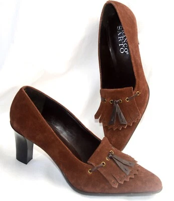 New Franco Sarto Brown Tassel Suede leather Pumps Shoes Heels Brazil sz 9 - Image 1 of 4