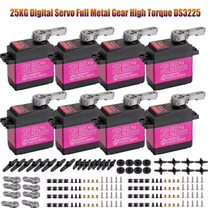 8pcs Servo Digital Metall 180° Getriebe Lenkservo 25kg für RC Auto Hubschrauber - Bild 1 von 7