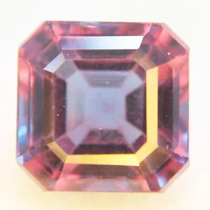 Color Change Natural Alexandrite 13.95 Ct Asscher Cut Loose Gemstones Certified - Picture 1 of 4