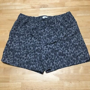 Old Navy Shorts Girls XL 14-16 Plus Grey Leopard Print Elastic Waist pockets EUC - Picture 1 of 14
