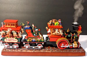 Mr. Christmas Animated Musical Santa's Express Train Working Smokestack 20 Songs - Bild 1 von 15