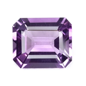 4.58cts CALIBRATED 14x10mm EMERALD CUT NATURAL PINKISH PURPLE AMETHYST - Picture 1 of 1