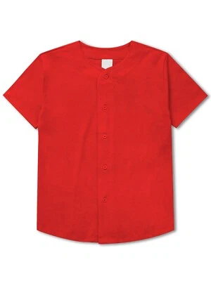 Kids Youth BASEBALL JERSEY Plain T Shirt Team Uniform Sports Raglan Tee Casual - Image 1 of 2