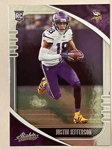Justin Jefferson Rookie Card 2020 Panini NFL Absolute - Rookie #168 (RC) - Picture 1 of 6