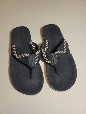 Call It Spring Flip Flops New Blue Braided Strap Unisex/ Women Size 11 - Image 1 of 4