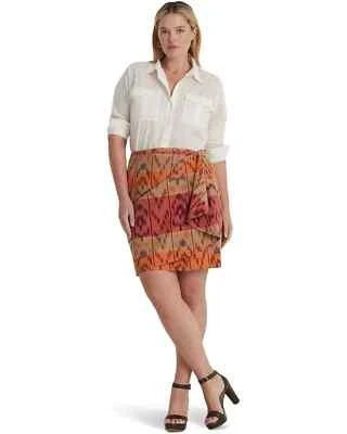 Lauren Ralph Lauren женская юбка Geo мотив хлопок льняной надежном юбка размер 6P - Изображение 1 из 4