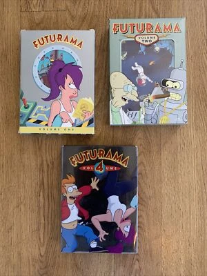FUTURAMA DVD Set Lot TV Show Series Box Set Volumes 1 2 4 Seasons 1 2 4 - Image 1 of 3