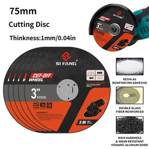 Herramienta de corte de disco de resina mini rueda de molienda de 3"" 10-25 piezas corte de metal F - Imagen 1 de 8