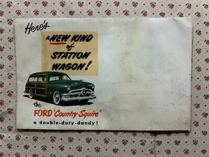 Ford Country Squire 1950 camioneta folleto de ventas catálogo original - Imagen 1 de 4