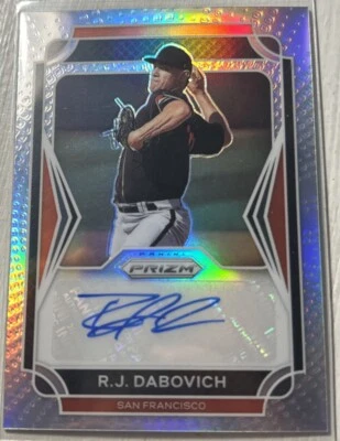 2021 Panini Prizm Draft Picks - Autographs #AU-RD R.J. Dabovich (AU, RC) - Image 1 of 2