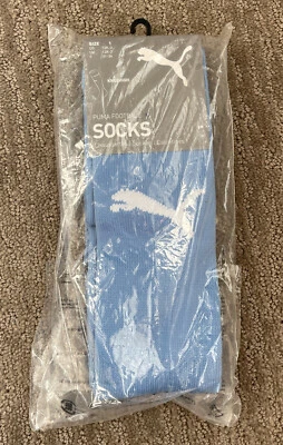 NUEVO Calcetines de fútbol Puma juveniles talla 13-3 azul hasta la rodilla 1 par  Foto 1 de 3