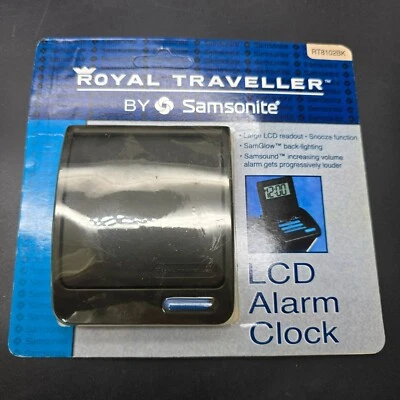 Samsonite LCD Alarm Clock With Snooze Function Backlight Royal Traveller JJ4008 - Image 1 of 4