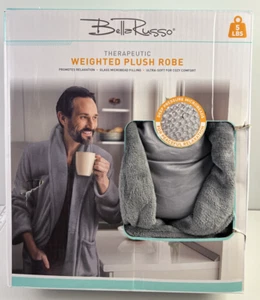 Bata de felpa terapéutica ponderada Bella Russo - gris - nueva en caja - Imagen 1 de 9