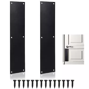 Door Kick Plate 2 Pcs 16''x4'' Stainless Steel Door Plate with Screws Sturdy ... - Picture 1 of 7