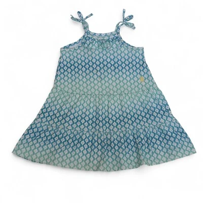 Tommy Bahama Girls 3T Dress Blue Ombre Floral Tiered Sundress Vacation - Image 1 of 4