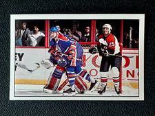 KEVIN LOWE / KEITH ACTON IN ACTION 1989-90 PANINI STICKERS NO 76 NRMINT+   36827