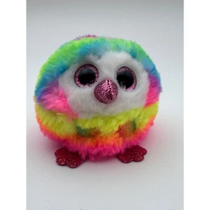 Ty Beanie Boos Arco Iris Pájaro Puffies Peluche Brillo Ojos y Pies Bola Redonda - Imagen 1 de 8