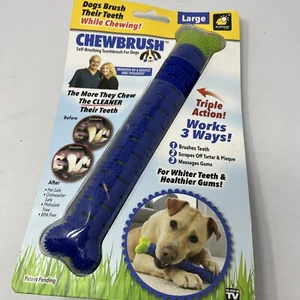 Dog Rubber Bone Toy Toothbrush Dental Oral Care BPA-Free Plaque Gums Tooth - Picture 1 of 2