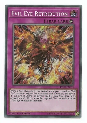 Evil Eye Retribution INCH-EN039 Secret Rare Yu-Gi-Oh Card 1st Edition New - Image 1 of 3