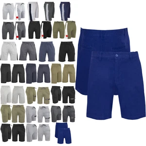 Ex Aldi Mens Plain Jogging Running Zip Up Button Pockets Knee Length Gym Shorts - Picture 1 of 82
