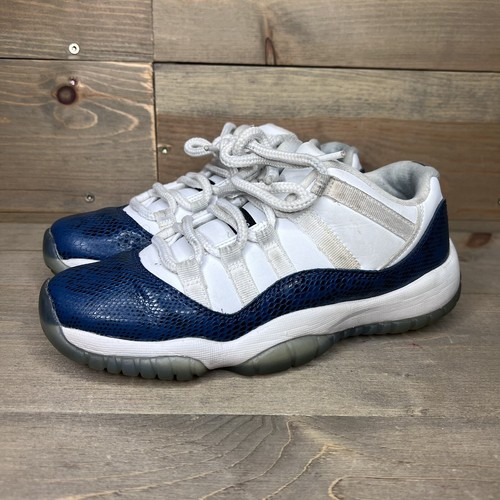 Nike Air Jordan Retro 11 Low Snakeskin Navy CD6847 102 GS 2019 giovani taglia 6 anni US