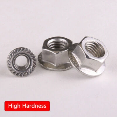 Sperrzahnmuttern M3-M12 Flanschmutter Edelstahl  Bundmutter Rostfrei Neu Zinc - Bild 1 von 4