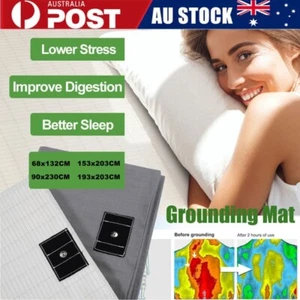 Bed Earthing Sheet Grounding Sheet Mat Queen King Bed Sheet Flat Sheet AU Plug - Picture 1 of 22