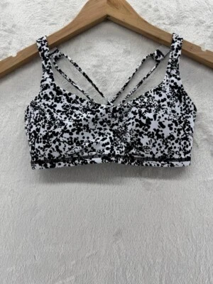 NWOT  -  Lululemon Free To Be Sports Bra  Black /White  |  Size:  4 - Image 1 of 4