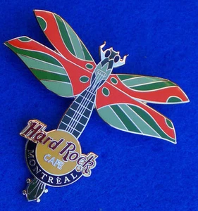 GUITARRA MONTREAL QUEBEC CANADÁ LIBÉLULA SERIE INSECTO Hard Rock Café PIN LE - Imagen 1 de 1