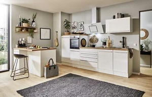 Küche Inselküche Küchenzeile Weiß Gabriel 320 cm Respekta - Bild 1 von 22