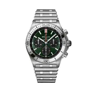 Breitling Chronomat B01 42mm Green Dial Bullet Bracelet Watch AB0134101L2A1 - Picture 1 of 5