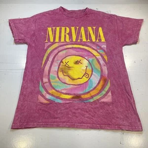 NIRVANA Konzert Tour Band TEE T-SHIRT Unisex M Pink / Grunge / Rock Kurt Cobain - Bild 1 von 4
