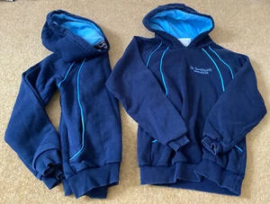 School PE Navy Blue Hoodies Girls Jumpers Age 10/11 30” 76cm St Swithun’s School - Picture 1 of 8