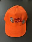 Rare Vintage Mens Red Man K Products Chewing Tobacco Snapback Hat Hunters Orange