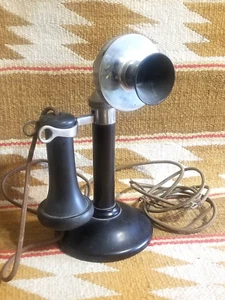 SCARCE Antique STROMBERG CARLSON TEL Co Nickel Candlestick Telephone Phone FINE! - Picture 1 of 11