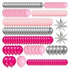Pastel Pink Arch Kit Silver Explosion Star Balloons  Girl's