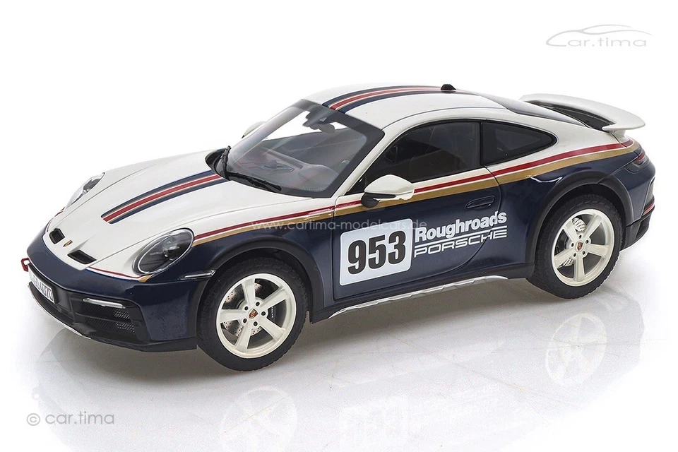 Porsche 911 (992) Dakar 1/18 2023 Blu E Bianco Decor Roughroads - Norev 187240