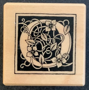 PSX B2027 Florentine Letter O Rubber Stamp - Picture 1 of 3